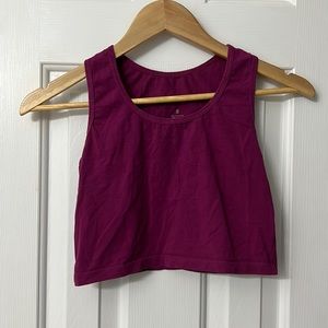 NVGTB purple crop top small gym top